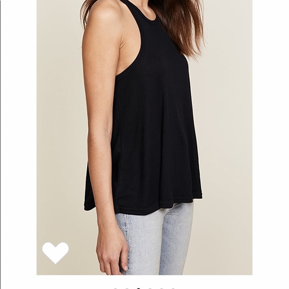 Free People black racer back flowy tank size xs - Picture 2 of 6